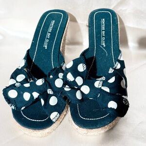 Montego Bay Club Navy Polka Dot Espadrilles